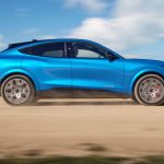 2025 Ford Mustang Mach-E GT Velocity Blue Driving