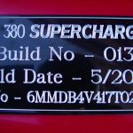 2008 Mitsubishi 380 VR-X Series III supercharged - build plate
