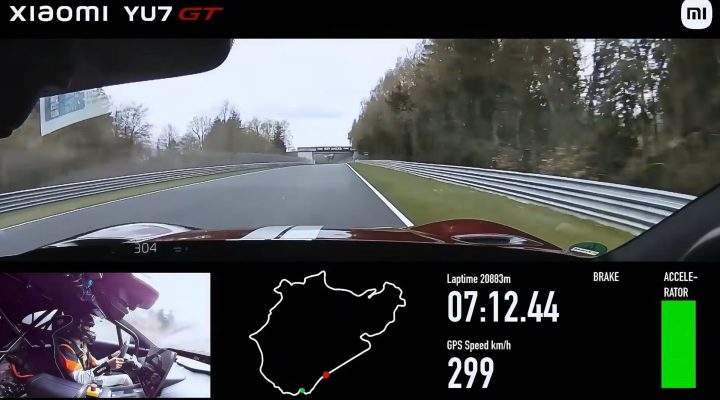 2026 Xiaomi YU7 GT Nurburgring lap record on-board top speed