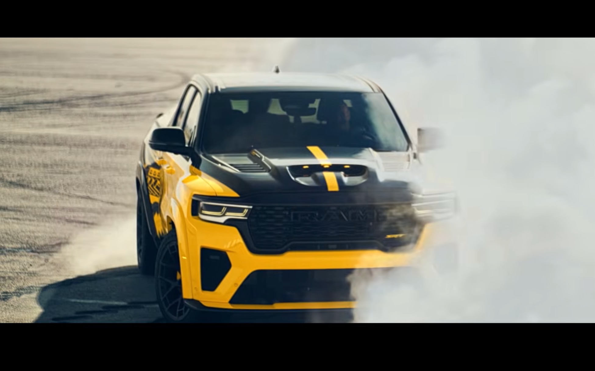 RAM Teases New Supercharged V8 Street Truck 2027 Rumble Bee Driving ram-teases-new-supercharged-v8-street-truck-2027-rumble-bee-driving