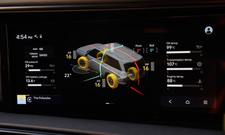 2026 Hyundai Palisade XRT Pro - off-road display