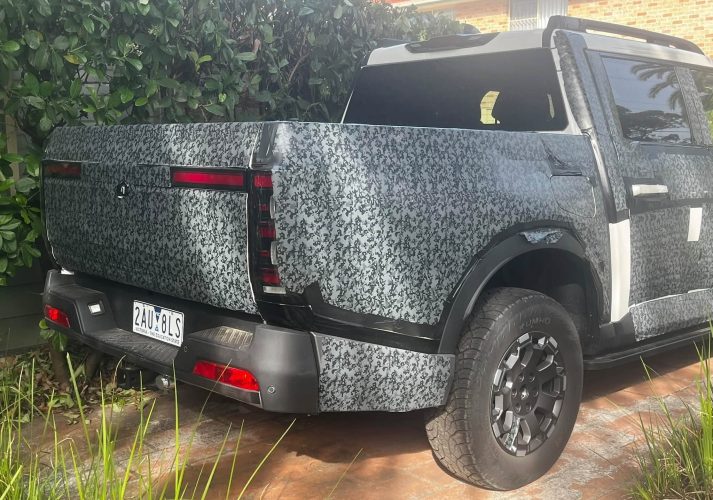 2027 Nissan Frontier Pro prototype in Australia - tailgate